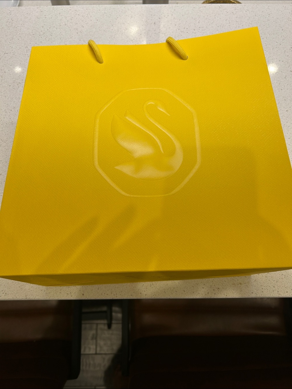 Swarovski Bright Yellow Logo Tote Bag